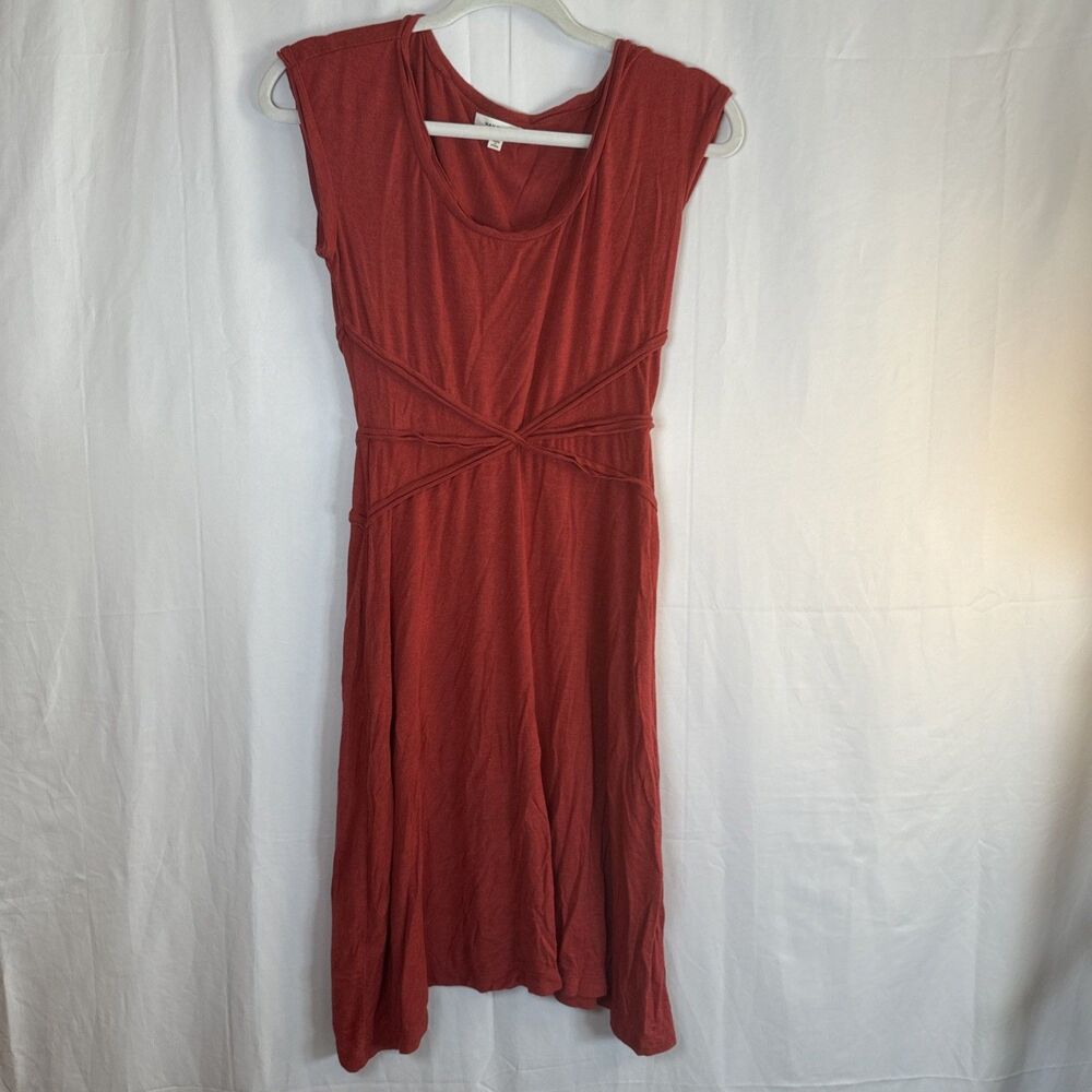 Max Studio Rust /Red T Shirt Dress Size Medium Preowned